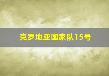 克罗地亚国家队15号