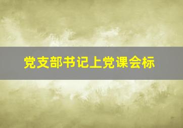 党支部书记上党课会标