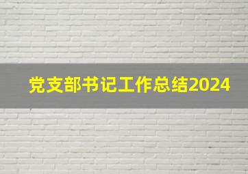 党支部书记工作总结2024