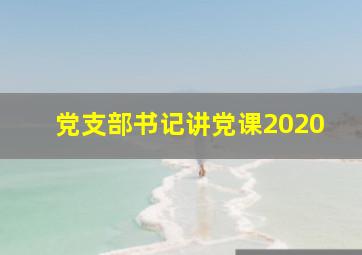 党支部书记讲党课2020