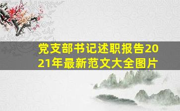 党支部书记述职报告2021年最新范文大全图片