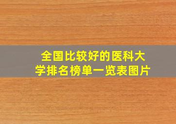 全国比较好的医科大学排名榜单一览表图片