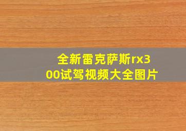 全新雷克萨斯rx300试驾视频大全图片