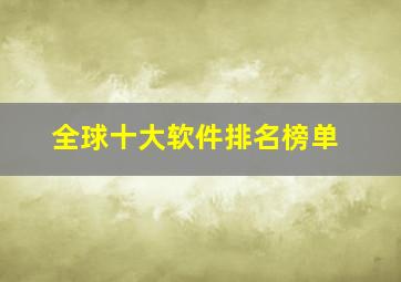 全球十大软件排名榜单