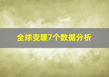 全球变暖7个数据分析