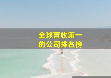 全球营收第一的公司排名榜