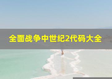 全面战争中世纪2代码大全