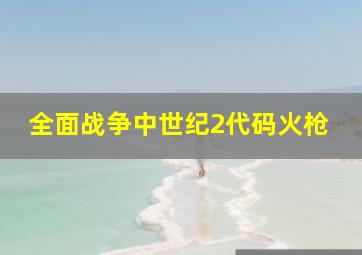 全面战争中世纪2代码火枪