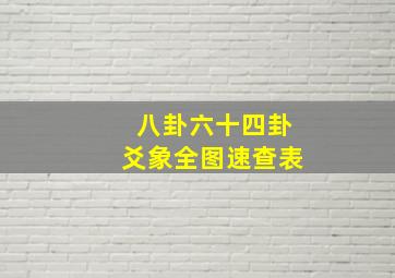 八卦六十四卦爻象全图速查表