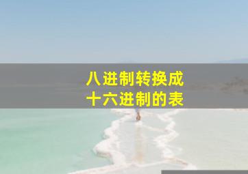 八进制转换成十六进制的表