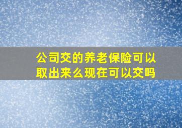 公司交的养老保险可以取出来么现在可以交吗