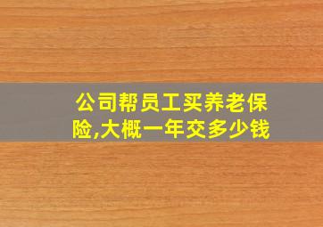 公司帮员工买养老保险,大概一年交多少钱