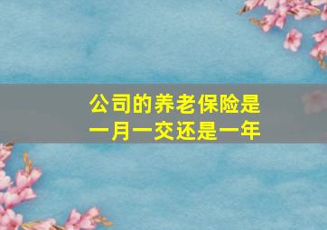 公司的养老保险是一月一交还是一年