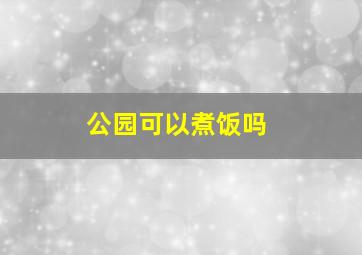 公园可以煮饭吗