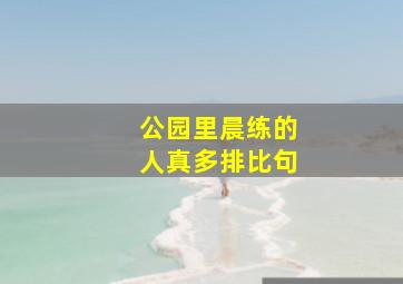 公园里晨练的人真多排比句