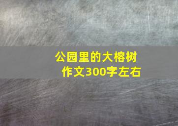 公园里的大榕树作文300字左右