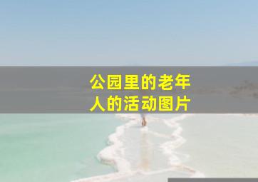 公园里的老年人的活动图片