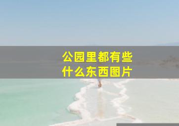 公园里都有些什么东西图片