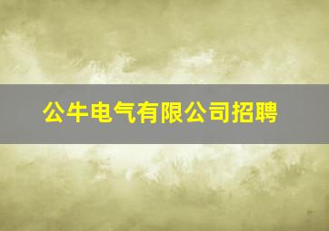 公牛电气有限公司招聘