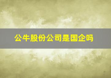 公牛股份公司是国企吗