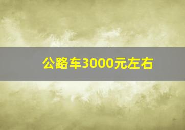 公路车3000元左右