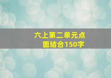 六上第二单元点面结合150字