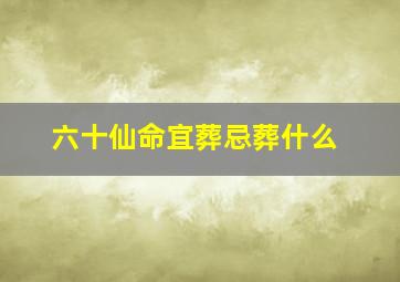 六十仙命宜葬忌葬什么