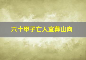 六十甲子亡人宜葬山向