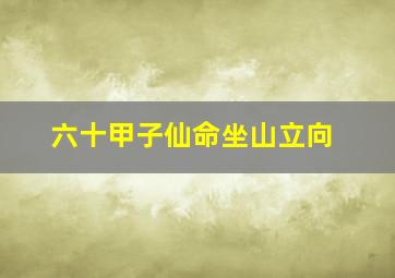 六十甲子仙命坐山立向