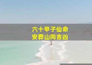 六十甲子仙命安葬山向吉凶