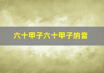 六十甲子六十甲子纳音