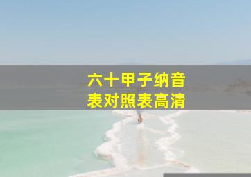 六十甲子纳音表对照表高清