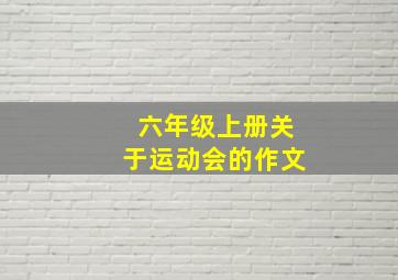 六年级上册关于运动会的作文