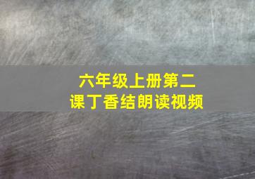 六年级上册第二课丁香结朗读视频