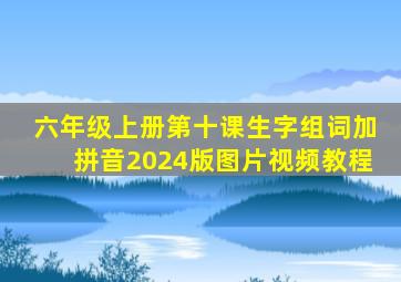 六年级上册第十课生字组词加拼音2024版图片视频教程