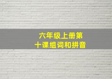 六年级上册第十课组词和拼音