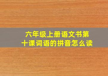 六年级上册语文书第十课词语的拼音怎么读