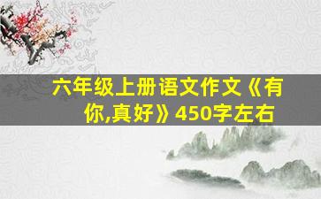 六年级上册语文作文《有你,真好》450字左右