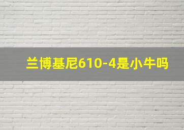 兰博基尼610-4是小牛吗