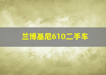 兰博基尼610二手车