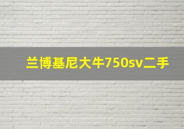 兰博基尼大牛750sv二手