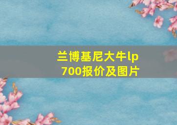 兰博基尼大牛lp700报价及图片