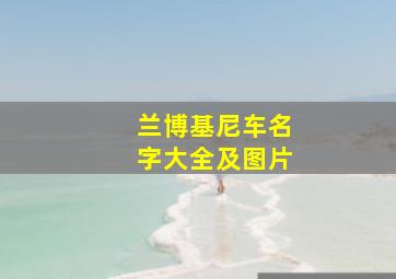 兰博基尼车名字大全及图片