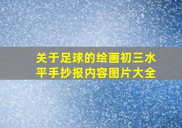 关于足球的绘画初三水平手抄报内容图片大全