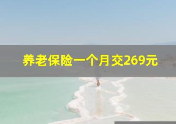 养老保险一个月交269元