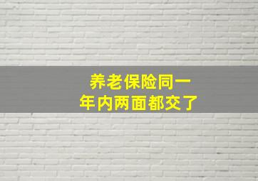 养老保险同一年内两面都交了