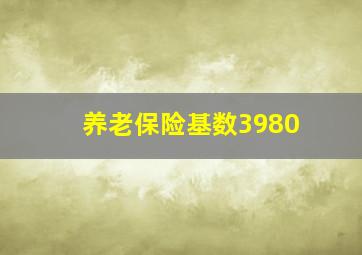 养老保险基数3980