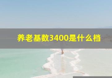 养老基数3400是什么档