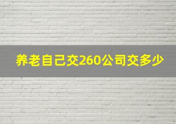 养老自己交260公司交多少