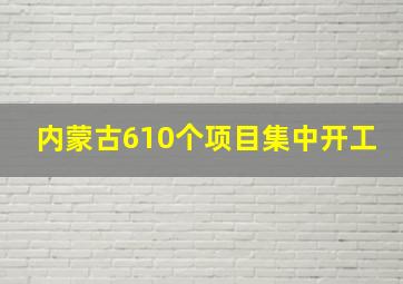 内蒙古610个项目集中开工